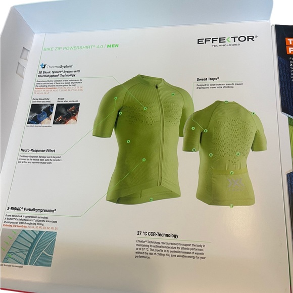 NWT/NIB X-Bionic Effektor Cycling Full Zip Shirt - Picture 2 of 10